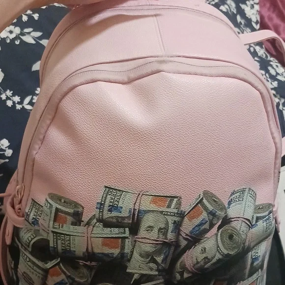 SPRAYGROUND BACKPACK NEW MONEY STACKS SAVAGE PINK - Picture 3 of 8